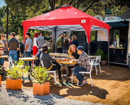 ABCCANOPY Outdoor Pop up Canopy Tent, 10x10 Instant Portable Canopy for Camping, Beach, Backyard, Red