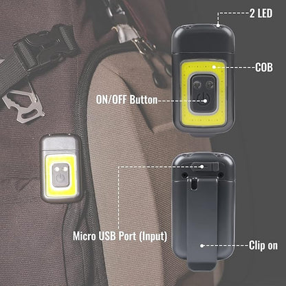 EGUKU Running Light, Clip On Running Lights for Runners at Night 5 Light Modes USB Rechargeable LED Lights Wearable Small Lightweight Jogging Lights for Outdoor Running Jogger Walking Patent Pending