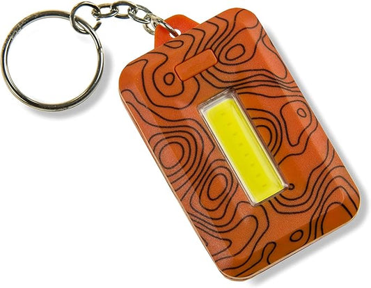 Carson COB LED Keychain Flashlight with Stainless Steel Keyring