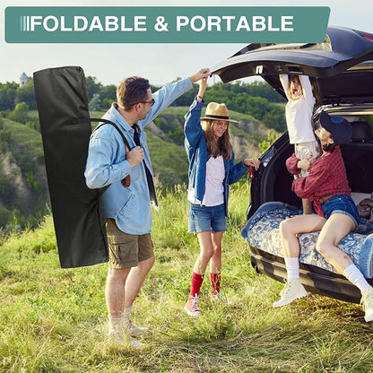 ZENPETIO Camping Cot for Adults, Heavy-Duty Portable Cot Bed with Mattress, Foldable Padded Sleeping Cots for Camping Travel Tent Day Bed Outdoor & Home Guest, Max Load 500 LBS, 75x28x15”