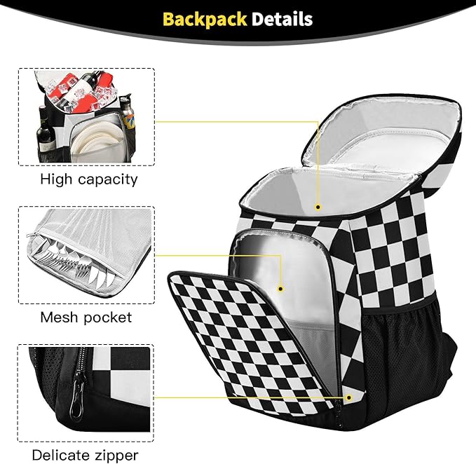 Cooler Backpack Insulated Leak Proof Beach Cooler Bag 30 Cans Waterproof Lightweight Soft Lunch Picnic Cooler for Men Women