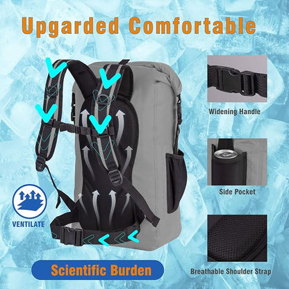 Cooler Bags Insulated Leak Proof Soft Ice 42Cans Large Cooler Backpack Insulated Waterproof Leak Proof Travel Hiking Beach Camping Picnic Lunch Bags for Men Women for 12Hour Cooling
