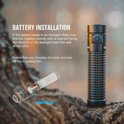 OLIGHT S2R II 1150 Lumens EDC Flashlight USB Magnetic Rechargeable Torch Light Equipped with Variable-Output Side Switch and Dual Direction Pocket Clip