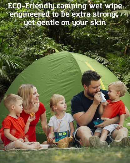 Combat Wipes ACTIVE Outdoor Wet Wipes - Extra Thick Camping Gear, Biodegradable, Body & Hand Cleansing/Refreshing Cloths for Backpacking & Gym w/Natural Aloe & Vitamin E (20 Packs, 500 Wipes).