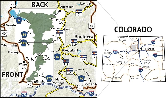 Indian Peaks - James Peak Wilderness - Colorado Topographic Hiking Map (2021)