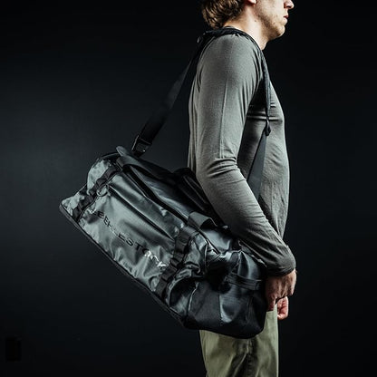 Eberlestock Hyllus Duffel Bag for Men - Durable, Water-Resistant, Small Men's Duffle Bag with Zipper Pockets, Ideal for Travel & Gym, Tactical Gear Bag, Hunting, Fishing, Camping - Black, 45L