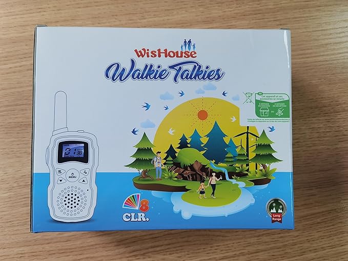 Wishouse Walkie Talkies for Adults Long Range-Handheld 2 Way Radios Rechargeable,Hiking Accessories Camping Gear Xmas Birthday Gift for Kids with Lamp,SOS Siren,NOAA Weather Alert,Easy to Use 4 Pack