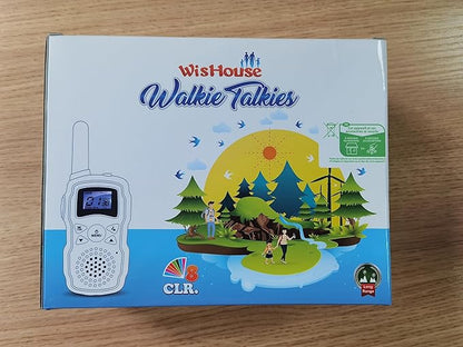 Wishouse Walkie Talkies for Adults Long Range-Handheld 2 Way Radios Rechargeable,Hiking Accessories Camping Gear Xmas Birthday Gift for Kids with Lamp,SOS Siren,NOAA Weather Alert,Easy to Use 4 Pack