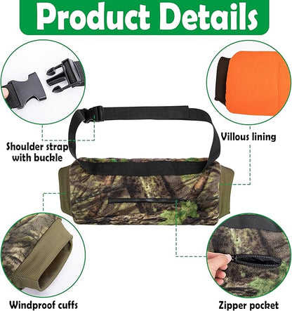 RunNico Camo Hand Muff Warmer - Unisex Camo Hunting Hand Muff - Camouflage Hunting Waist Pouch for Hunting, Camping, Outside Working, Hiking, Football, Golf Activities