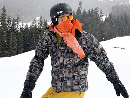 Grand Canyon National Park Map Survival Bandana - Ultra-Light Emergency Navigation Scarf - Lightweight Signal Blaze Orange Lightweight Hiking Camping
