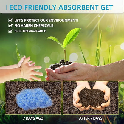 Portable Toilet Absorbent Gel Powder, 60 Pack Poo Gel for Camping Toilet Solid Waste and Urine, Eco Gel for Outdoor Recreation Hiking Fast-Acting Gel Deodorizing Treatment