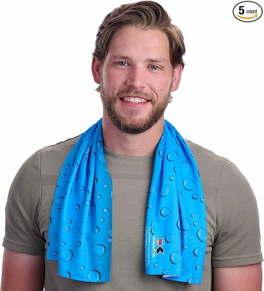 KOOLGATOR SPF 30 Cooling Towel for Face & Neck - Cooling Towels for Sports, Athletes, Gym, and Hot Weather - Men, Women & Kids