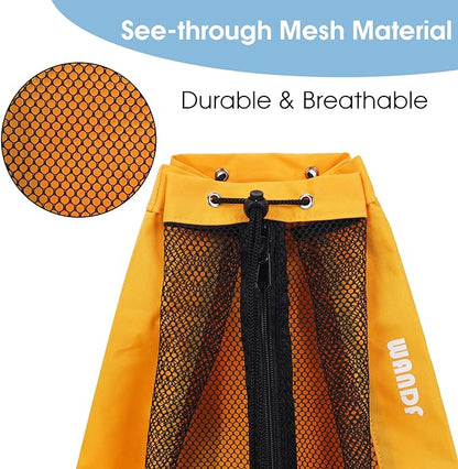 WANDF Swim Bag Mesh Drawstring Backpack Beach Backpack for Swimming, Gym, and Workout Gear