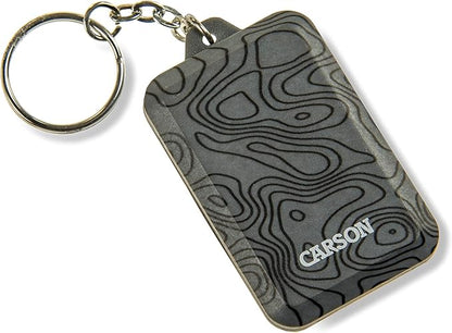 Carson COB LED Keychain Flashlight with Stainless Steel Keyring