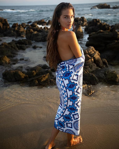 Elite Trend Microfiber Beach Towel - Extra Large 78x35 Inch Sand Free Quick Dry Towel for Travel, Swimming, Pool, Yoga, Hiking, Camping – Lightweight Fast Drying Microfiber Towel Compact for Adults