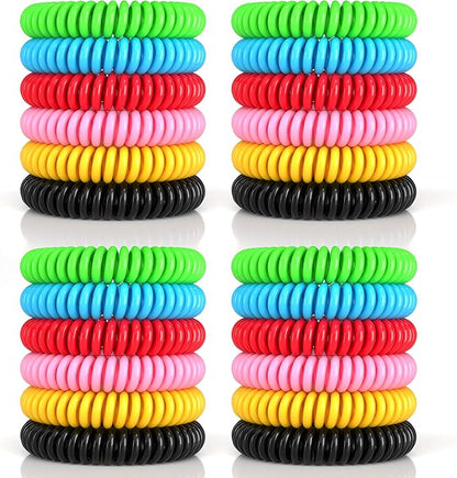 50 Pack Mosquito Repellent Bracelets, DEET-Free Mosquito Bands for Adults and Kids, Individually Wrapped Repellent Wristbands for Outdoor Camping Fishing Traveling