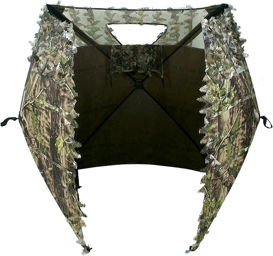 AUSCAMOTEK Pop Up Ground Blind for Deer Duck Turkey Hunting Portable Quick Setup Lightweight Green/Brown/Dry Grass Ground Peg Included
