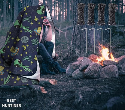 Heavy Duty Survival Blanket -Multifunctional Reflective Tarp Thermal Blanket - 60" x 83" Waterproof Sandproof for Camping Hiking Outdoors Multifunctional Emergency Blanket