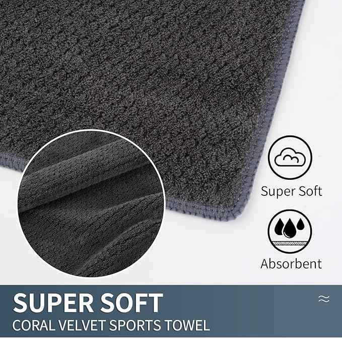 SUNLAND Microfiber Gym Bath Towel Ultra Soft Travel Camping Towel Super Absorbent Swimming Sport Towel for Adults and Children 24inchX48inch