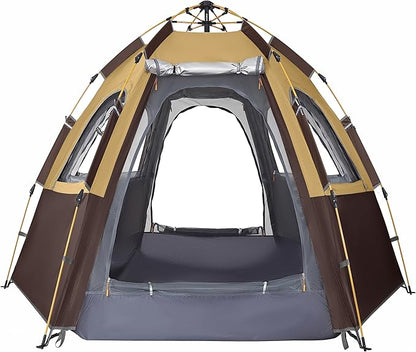 Camping Tent with Instant Setup, 2/3 Person Weatherproof Tent Easy Quick Set Up in 60 Seconds with Rainfly Backpack Tent for Family Camping & Hiking, Upgraded Ventilation,Center Height 66-inch
