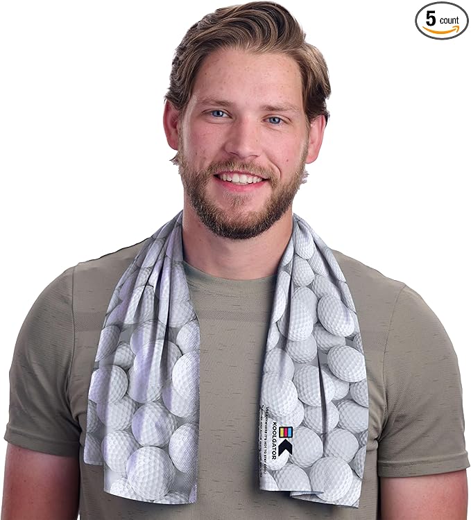 KOOLGATOR SPF 30 Cooling Towel for Face & Neck - Cooling Towels for Sports, Athletes, Gym, and Hot Weather - Men, Women & Kids