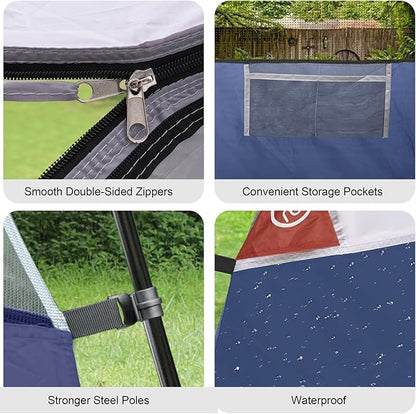 CAMPROS CP Tents for Camping 4 Person Tent Waterproof Windproof Double Layer Camping Tent, Easy Setup Dome Tent with Large Mesh Windows & Wider Door for Outdoor Camping & Hiking