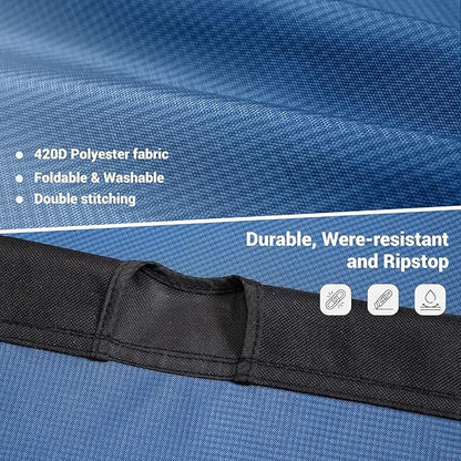 KingCamp Ultralight Camping Cot, Portable Folding Cots 265lbs Heavy Duty Sleeping Bed with Pad Pillow for Adults Outdoor Backpacking Travel Hiking, Blue/Black