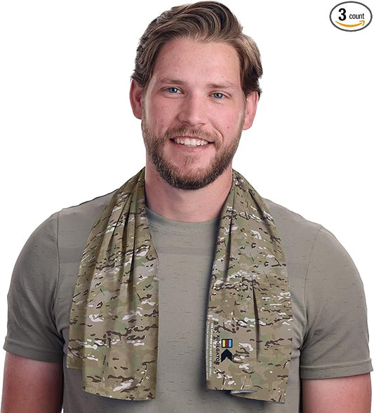 KOOLGATOR SPF 30 Cooling Towel for Face & Neck - Cooling Towels for Sports, Athletes, Gym, and Hot Weather - Men, Women & Kids