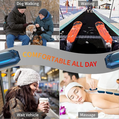 2 Pack 𝐇𝐚𝐧𝐝 𝐖𝐚𝐫𝐦𝐞𝐫𝐬 Rechargeable,Portable Electric Hand Warmers Reusable,USB Handwarmers,Outdoor/Indoor/Working/Studying/Camping/Hunting/Golf/Pain Relief/Game/Warm Gifts for Men Women Kids