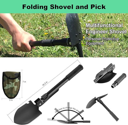 Survival Kit, First Aid Kit Survival Gear Tools Trauma Kit with Molle Pouch for Outdoor, Camping, Hunting, Hiking, Earthquake, Home, Office, Gifts for Men Dad Husband Women (