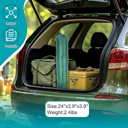 2 Pack Self Inflating Sleeping Pads with Pillow, Ultralight Camping Mat,connectable Portable Pad,lightweight Inflatable Mattress Pad, Insulated Foam Sleep Mat for Backpacking, Tent, Hammock