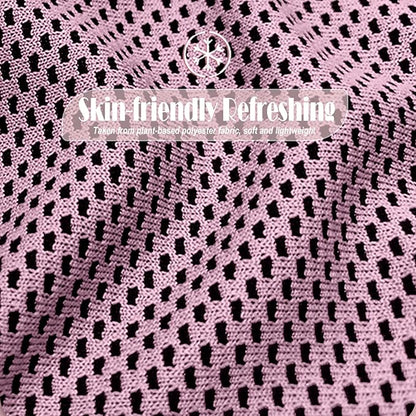 10 Pack Cooling Towels Bulk Microfiber Ice Towel Quick Dry Breathable Chilly Sweat Towel Stay Cool Towel for Neck Face Yoga Gym Workout Running Pilates Beach with Carabin Bag, 40x12'', Pink