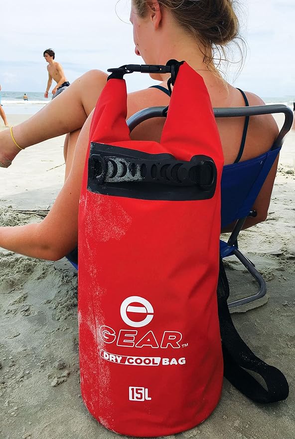 Floating Cooler Bag Roll Top Insulated Dry Backpack – Leak Proof, Collapsible, Waterproof Cooler with Padded Shoulder Strap - Perfect for Kayaking Fishing Beach Hiking -15L