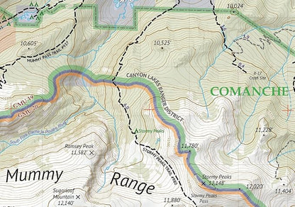 Outdoor Trail Maps LLC Comanche Peak Wilderness - Colorado Topographic Hiking Map (2018)