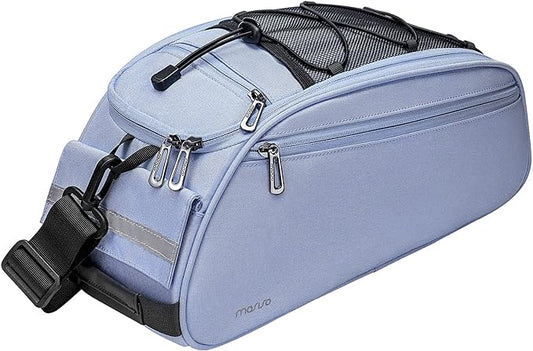 MOSISO Bike Rack Bag, Waterproof Bicycle Trunk Pannier Rear Seat Pouch Cycling Bike Carrier Backseat Storage Luggage Saddle Shoulder Bag
