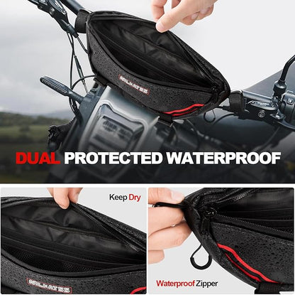 Dirt Bike Handlebar Bag - Waterproof & Durable Motorbike Tool Bags, Fits Light Bee Sur Ron S/X/ X160/ X260 Segway Talaria Sting, Secure Storage for Keys, Wallet & Phone