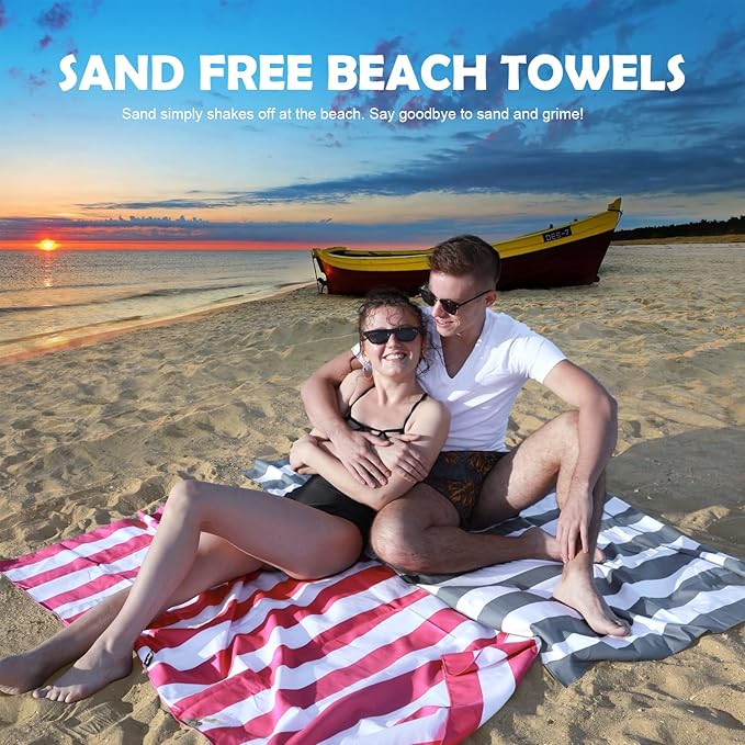 Your Choice Microfiber Beach Towels, Sand Free Beach Towel, Quick Dry Beach Towel, Extra Large Beach Towels for Adults, Kids (67x35 Inch, 60x30 Inch), Travel Towel, Camping Towel