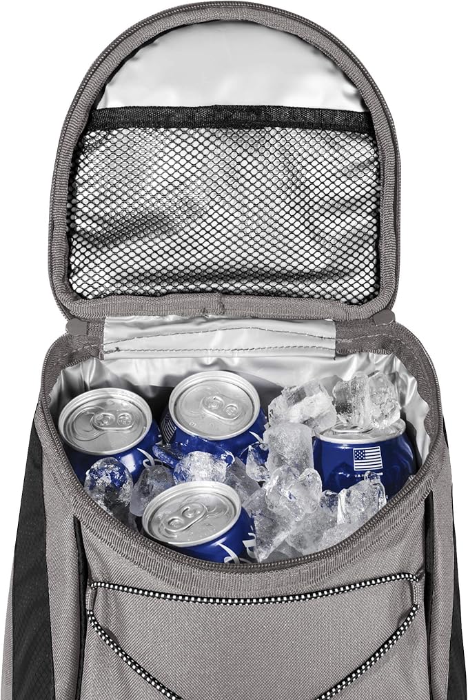 ONIVA - a Picnic Time brand PTX Backpack Cooler, Soft Cooler Backpack, Insulated Lunch Bag, (Black with Gray Accents)
