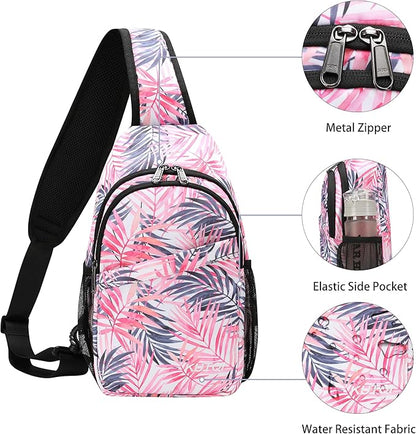 Sling Backpack Crossbody Sling Bag for Women Men Multipurpose Travel Essentials Hiking Chest Bag Daypack
