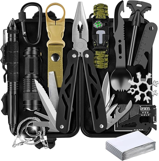 Gifts for Men Him Dad Husband, 28-In-1-Survival Kits, Men'S Gifts Survival Gear, Stocking Stuffers for Men Christmas Birthday Gifts, Unique Cool Gadgets Gifts for Camping, Hiking, Hunting