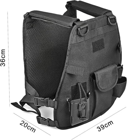 Heavy Duty Radio Harness Holder, Tactical Chest Tool Pag Front Pounch Holster Pack for Baofeng UV5R Motorola Talkabout Yaesu Kenwood Two Way Radio Walkie Talkie