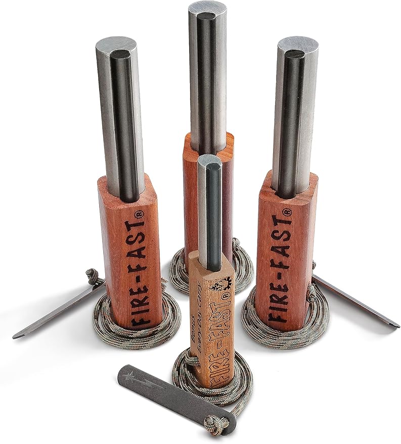 Trekker. Best Emergency Waterproof Survival Fire Starter. Magnesium and Euro Fire Steel Ferro Rod. Compact Durable Tool for Bushcraft, Camping, Backpacking, Hiking, Hunting, or Bug Out Bag