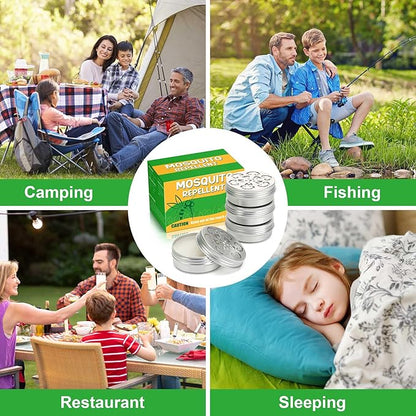 4 Pack Powerful Mosquito Repellent - Natural Deet Free Mosquito Repellent for Kids Adults Outdoor Patio Home Travel Camping Yard, Keep Mosquito Away Mosquito Barrier