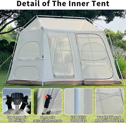 Tent for Camping, 3-6 Person Family Tents with Spacious Interior, Waterproof Tent with Carry Bag for Family Camping Traveling Hiking Picnic