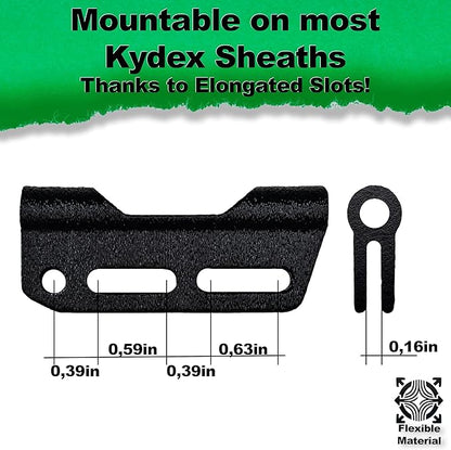 Fire Steel Holder for Kydex Sheath with Fire Steel, fire Starter kit, Camping Essentials, Survival kit, Outdoor, bushcraft, Knife Sheath, Magnesium fire Starter, Flint fire Starter,