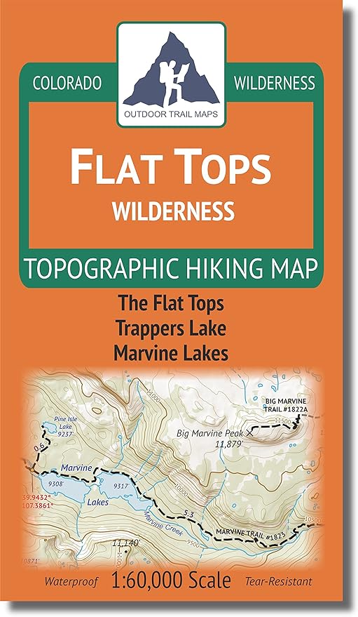 Flat Tops Wilderness - Colorado Topographic Hiking Map (2018)