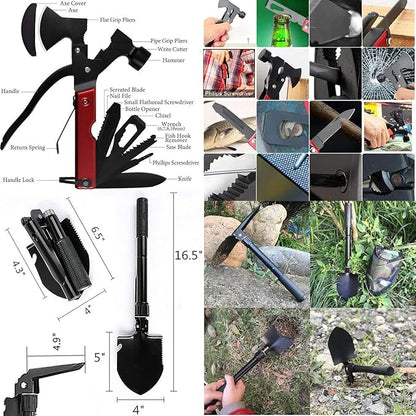 Emergency Survival Kit with First Aid, Tools, and Camping Gear - Gift for Men