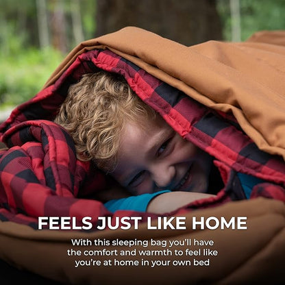 Teton Junior, 20 Degree and 0 Degree Sleeping Bags. Finally, Sleeping Bag for Boys, Girls, All Kids, Warm and Comfortable, for All Camping Weather and Built to Last