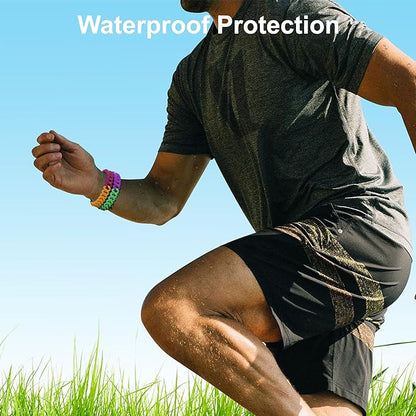 6 Pack Mosquito Repellent Bracelets for Adults and Kids, DEET-Free Insect & Bug Repellent Bands, Individually Wrapped Repellent Wristbands for Outdoor Camping Traveling