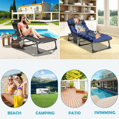 ABORON Folding Camping Cot for Adults, Heavy Duty 3-in-1 Bed for Guest Sleeping, Adjustable Double-Layer 1200D with Mattress & Carrying Bag for Home, Office, Vacation, Hospital Use